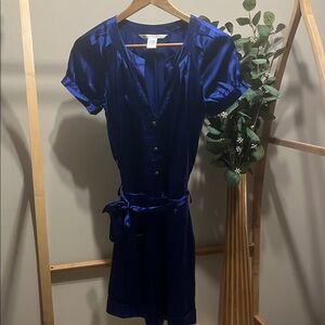 Diane Von Fergstenburg Brilliant Blue 92% Silk Jumper a116